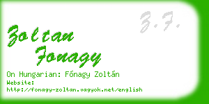 zoltan fonagy business card